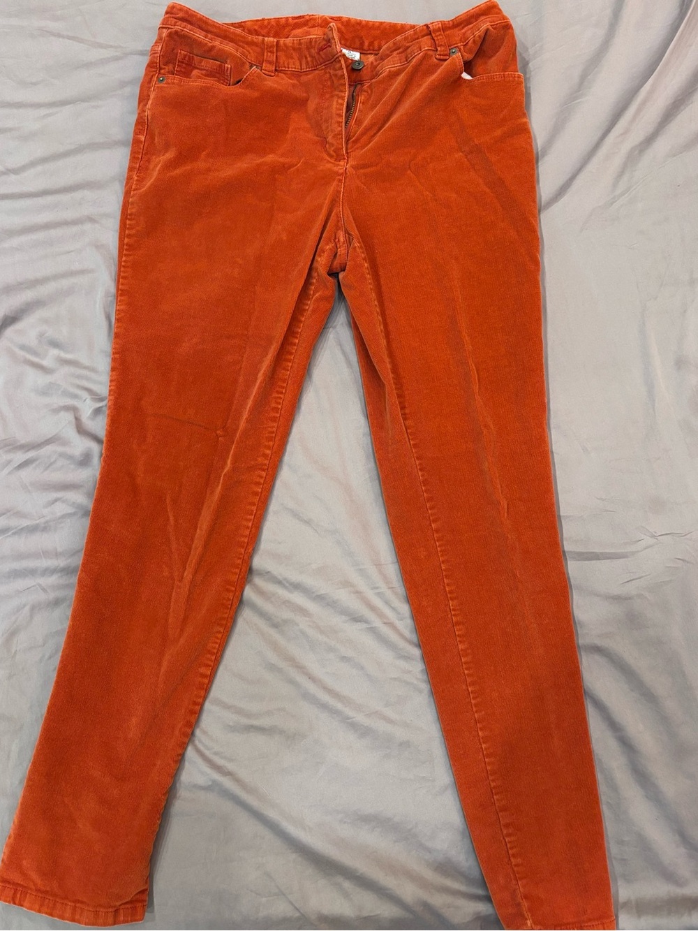 Liz Claiborne Vibrant Orange Corduroy Pants